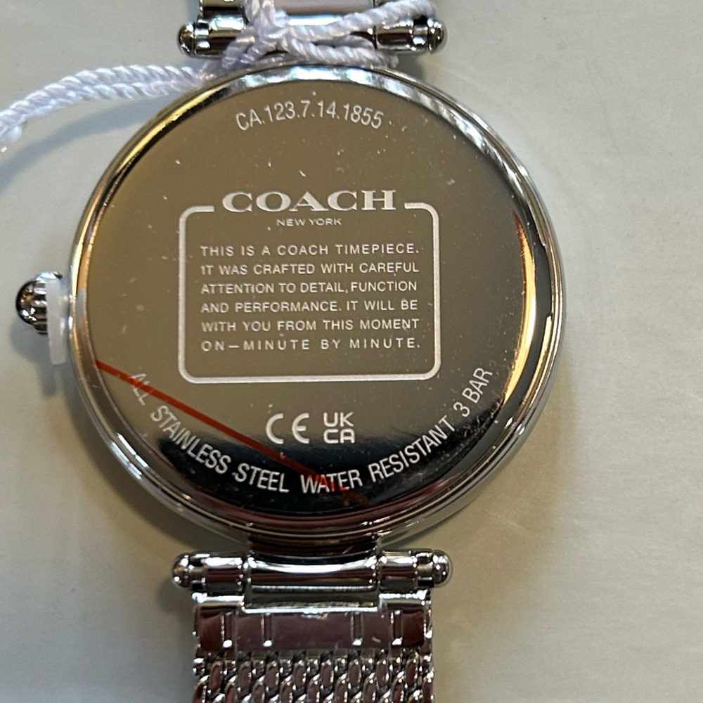 Coach Park Carnation Watch With 34mm Navy Blue Face & Silver MeshBracelet - Picture 2 of 9